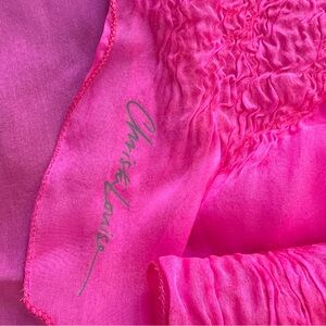 ArtistChrista Louise Handmade ROMANCE STYLE Silk Wool SCARF Shawl Wrap (pink)